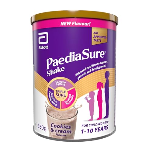 PaediaSure Shake – Cookies & Cream Flavour – 850g – Balanced Nutritional Supplement Drink – Multivitamin for Kids – With Protein, Carbohydrates & Minerals – Supports Growth & Development – Vegetarian