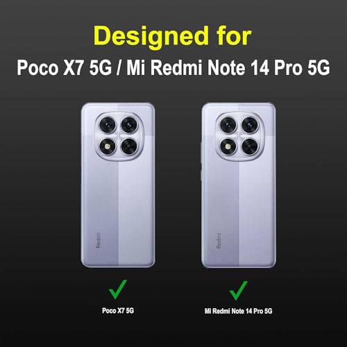 Image of Back Cover for Mi Redmi Note 14 Pro 5G / 14 Pro 4G | Full Camera Protection | Premium Liquid Silicon Case | Flexible Bumper Case for Mi Redmi Note 14 Pro 5G / 14 Pro 4G / Poco X7 5G (Black)