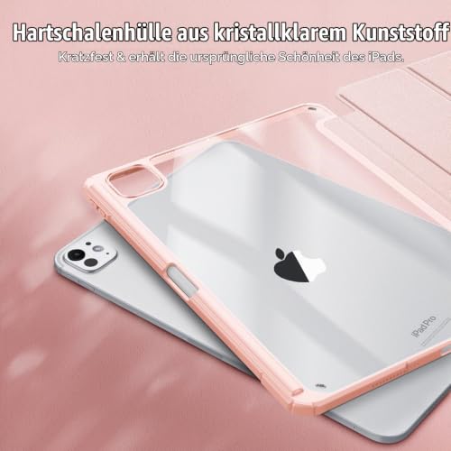 Fintie Hybrid Hülle für iPad Pro 11 Zoll (M5/M4) 2025/2024, Roségold – Ansicht 4