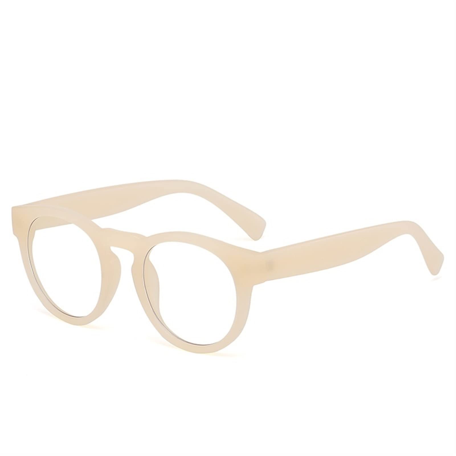 Blaulicht Brille Blue Light Filter Glasses Runder Rahmen Unisex dekorative Gläser Anti Blue Light Flache Spiegel Real Time Instant Language Translator