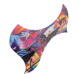 FECAMOS Garde de Guitare, Connexion Ferme Pratique Belle Guitare Acoustique en PVC Pickguard Anti-Rayures pour la… - Les Beatles, Paul McCartney, John Lennon, RIngo Starr, George Harrison FECAMOS Garde de Guitare, Connexion Ferme Pratique Belle Guitare Acoustique en PVC Pickguard Anti-Rayures pour la… – Image 2