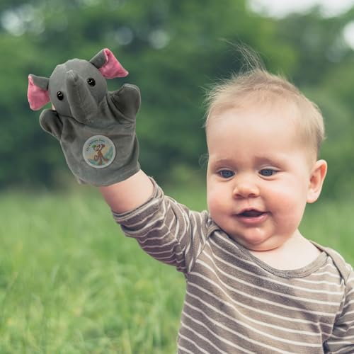 Image of Elephant Hand Puppets for Kids Learning | Soft Plush Hand Puppet Toys for Storytelling, Role Play & Interactive Teaching | Educational Toys for Kids, Toddlers & Preschool Children