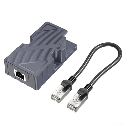 YobiLife Kit adaptador de cable Ethernet RJ45 con inyector 48 57 V entrada CC 150 W entrega de energía 3 A compatible con velocidades de red Gigabit compatible con antena parabólica V2 de alta