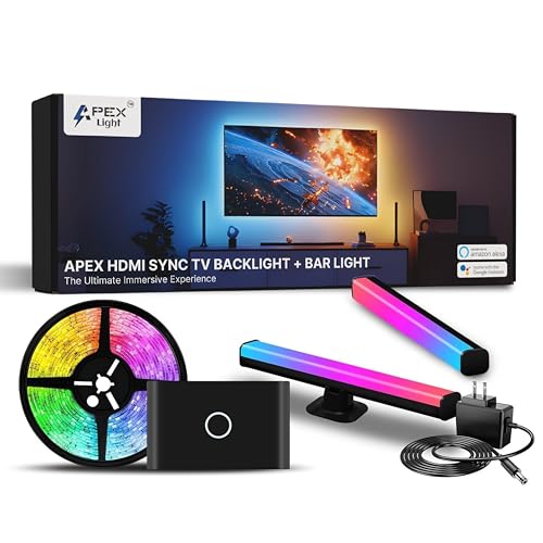 Image of APEX Hdmi Sync TV Backlight + Bar Light for All TV Size(Upto 90 Inches) || 1 Year Full Warranty