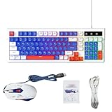 Compatibilité universelle USB filaire Plug and Play : aucun pilote ou logiciel nécessaire, branchez simplement le récepteur USB sur votre ordinateur, et l'ensemble clavier et souris filaire est prêt à être utilisé instantanément. Il offre une large compatibilité avec une large gamme de systèmes d'exploitation, notamment 98SE/ME/2000/XP/Vista/7/10, garantissant une expérience transparente et sans décalage pour les utilisateurs de systèmes et plus anciens.