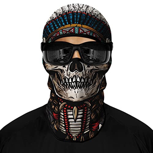 Image of Skull Full ski Mask, 3D Balaclava, UV Sun Protection,Motorcycle /Ski /Scarf /Cycling /Fishing for Men