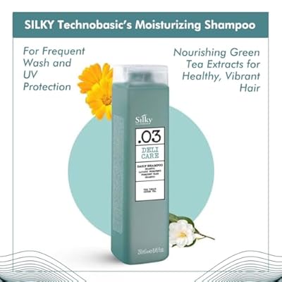 Hair Shampoo for Frequent Wash and UV Protection - Moisturizing Shampoo Enriched with Green Tea Extracts - Sulphate Free Shampoo for Dry Hair - 250ml / 8.45 fl.oz.