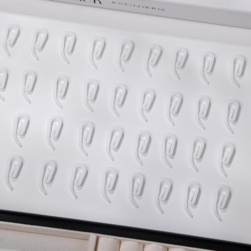 Curtain Hooks Plastic White Pack of 100, 2.8x1.2cm, Premium Drapery Hooks for Windows, Doors and Shower Curtains Fits Most of Curtains - Image 2