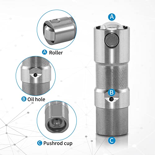 Epchunmi Rocker Arms With Bolts & Valve Lifter Kit, Replaces 10214664 Mr-1341 & Jb-2079, Fits Bui-Ck/Cad-Illac/Chevr-Olet/G-Mc 4.8 5.3 5.7 6.0 6.2L Engines #TOP6