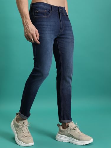 Image of Highlander Men's Straight Fit Jeans | Mid Rise | Stretchable Fabric | Designed for Comfort & Ease of Movement | Jeans for Man