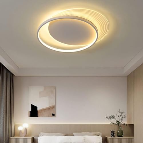 Plafonnier LED 46W rond design minimaliste pour bureau et chambre