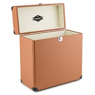 AUNA Vinylbox – Coffret à vinyles Style rétro en Cuir Boite de Rangement pour 30 disques avec Bordures renforcées et… - Les Beatles, Paul McCartney, John Lennon, RIngo Starr, George Harrison AUNA Vinylbox - Coffret à vinyles Style rétro en Cuir Boite de Rangement pour 30 disques avec Bordures renforcées et… – Image 3