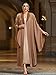 Ami.Todfo Handmade Beaded Kaftan Open Front Abaya Long Sleeve Maxi Dress Arabian Robe Fashion for Casual Festival Gathering Travel (XXL)