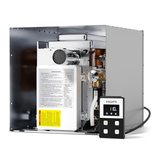 FOGATTI RV Tankless Water Heater InstaShower 7, 3 Optional Door Sizes 15'x15', 15'x18' & 18'x18' for...