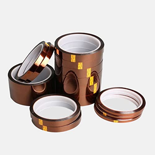 Image of Garosa Polyimide Heat Transfer Tape, High Temperature Adhesive Tape for Sublimation and Electronics, 0.2 Inch x 108 Feet 4 Rolls