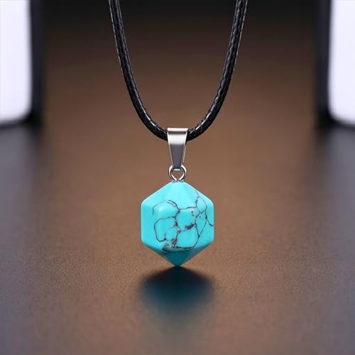Image of THE MEN THING MALACHITE - Natural Crystal Pendant with 19inch Leather Rope Chain for Men & Boys