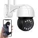 Produktbild WLAN Überwachungskamera Außen 5MP HD Ptz WiFi IP DomeKameraAlarm Stimme DIYAutomatische VerfolgungFarbnachtsichtSteuerung APPWasserdichtEchtzeitalarm2-Wege-AudioGarageFirma Kamera