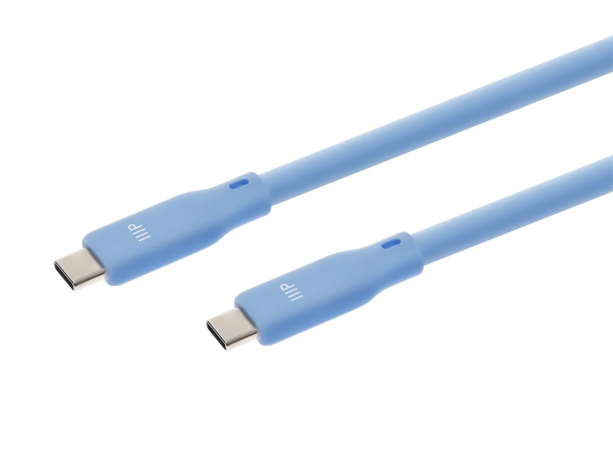 Monoprice USB4 Gen 3 Silicone Cable 3ft Blue