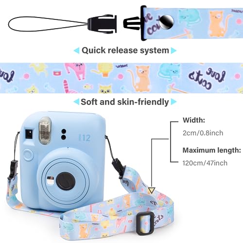 VOVMOEYA Kids Camera Strap,Children Camera Neck Strap,Lanyard for Kid Camera Compatible with Fujifilm Instax Mini Sony ZV-E10 ZV-1 ZV-1F Vlogging Camera Canon R50 M50 Nikon DSLR Camera - Image 2