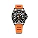 Produktbild Victorinox Herren Armbanduhr FieldForce Sport GMT Ø 42 mm, Swiss Made Analog Quarz, Wasserdicht bis 100 m, Kautschuk-Armband, Schwarz/Orange