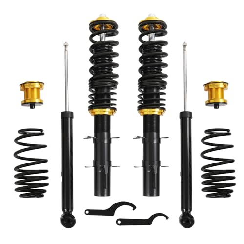JDMSPEED New Gold Coilover Suspension Replacement For Volkswagen Golf Mk4 Coilovers 2WD Only A4 1998-2005