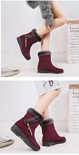 JMSUN Botas Femininas Botas de neve com forro quente antiderrapante botas de caminhada ao ar livre à