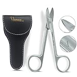 ZAMAHA UK® 1 Pcs Stainless Steel Nail Scissors Cutting & Trimming Toenail Scissor for Men & Women Manicure & Pedicure Shares for Thick Nails & Cuticle with Leather Pouch