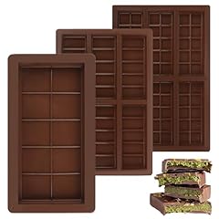 3 Pezzi Stampo Cioccolato,Stampo per Cioccolato,Stampo Per Tavoletta Di Cioccolato In Silicone,Stampo Barretta Cioccolato per Cioccolatini Tavoletta Cioccolato Caramelle Cioccolatini al Pistacchio