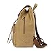 Qyoubi Canvas Fashion Backpacks Purse Casual Outdoor Shopping Daypacks Sports Rucksack Hiking Travel Multipurpose Bag Khaki