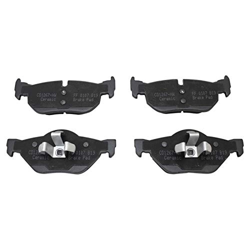 Image of TRQ Rear Brake Pad and Rotor Set Ceramic Compatible with 2012-2013 BMW 328i