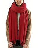 CoCozy Womens Winter Scarf Long Soft Chunky Scarves Warm Blanket Oversized Shawl Wraps,Wine Red