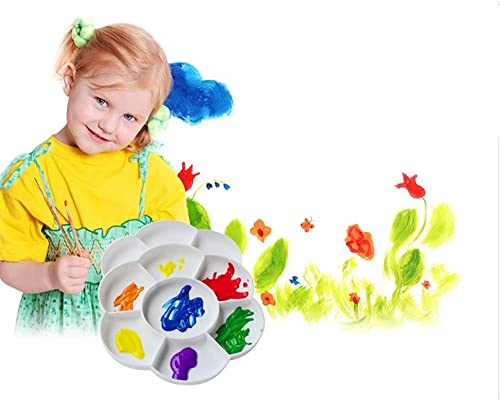 Luckstar Paint Palette, 1Pc Plastic Plum Blossom Shaped Paint Palette Color Mixing Tray Paint Mixer Art Tool For Artist #TOP5