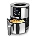 Emerio Friteuse à air chaud Air Fryer Smart Fryer Fryer sans huile Facile à nettoyer Volume de 5 l pour toute la famille Acier inoxydable 1400 W Sans BPA Digital 7 programmes automatiques