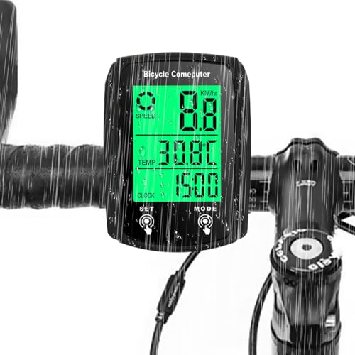 Amazon MDLSDE Bike Computer, IP54 Waterproof Bicycle Speedometer Odometer 19 Functions with LCD Backlight Display Touch Screen Speedometer GPS Cycling Computers Universal Cycle Road Bike Accessories #ad