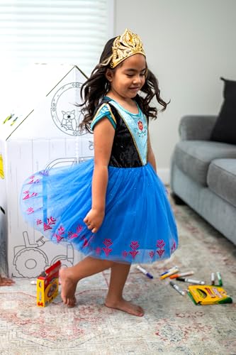 Disfraz niña vestido fiesta princesa sin purpurina M miniatura 2