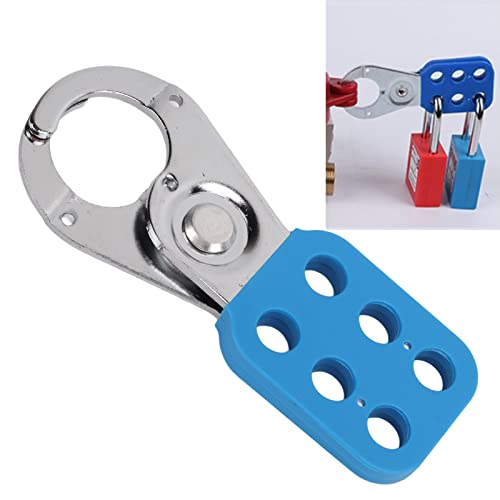 Image of Lock Out Tag Out Hasp, HS-01 Stainless Steel Tamper Proof Lockout Haspwith Nylon Handle, 25MM Hasp Lock with 6 Holes Interlock for Group Locking Applications, Home Industry
