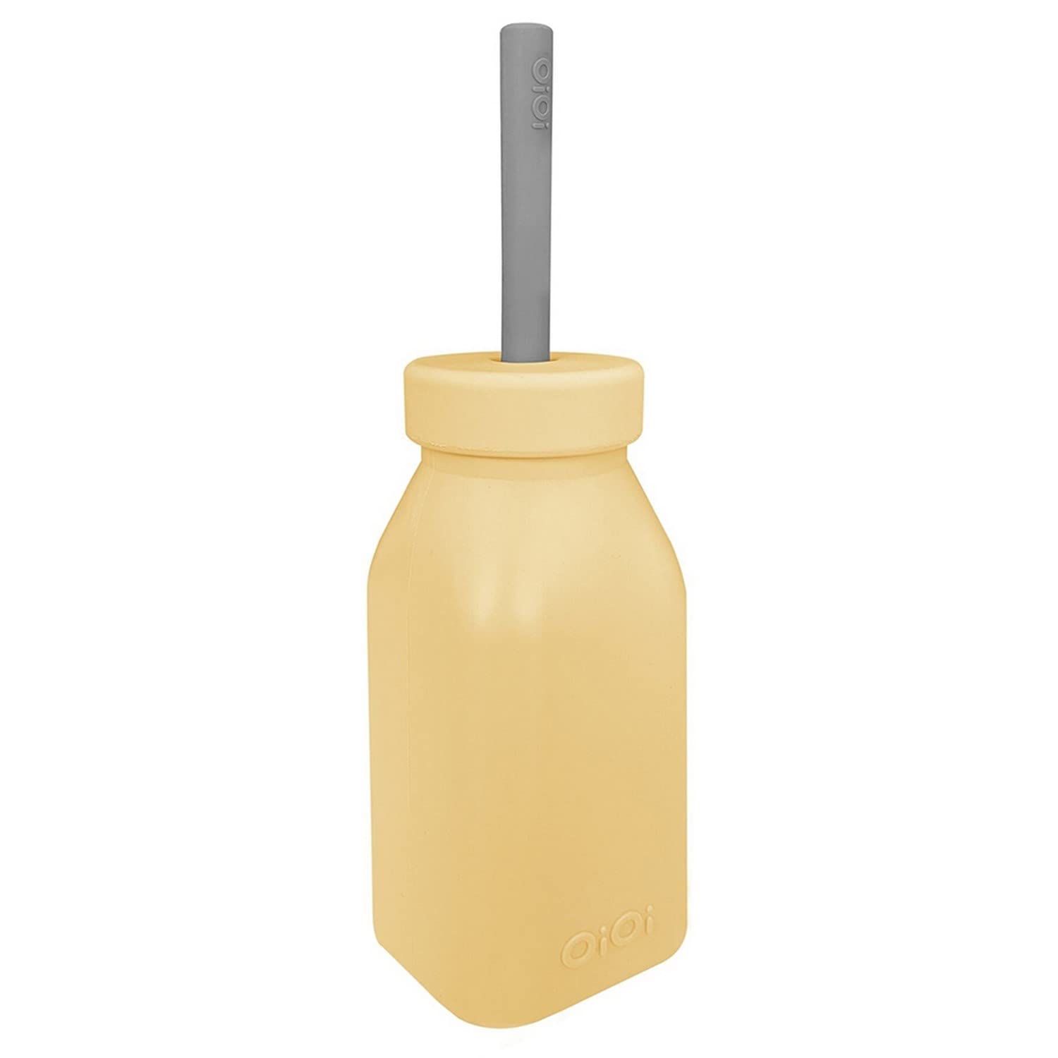 OiOi Şişe + Pipet - Mellow Yellow/Powder Grey