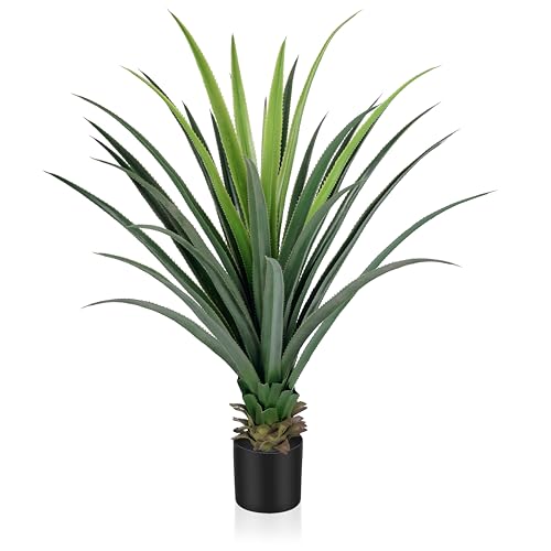 Agave Plant Artificial with 30 Leaves, Set of 1 Faux