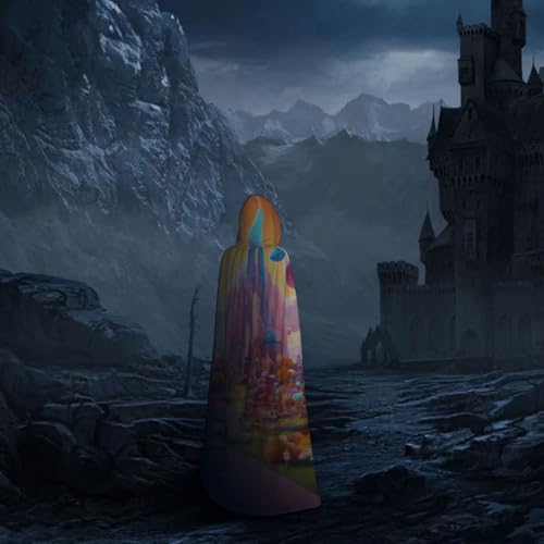 Cape à capuche pour adulte imprimé Candy Land déguisement de cosplay et carnaval - 7