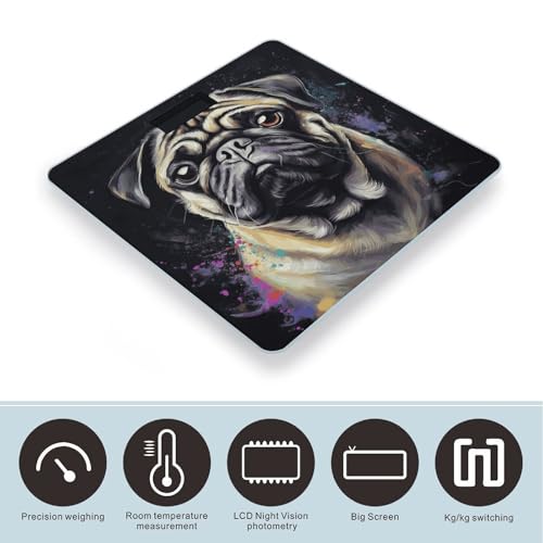 Báscula digital de baño precisa con pantalla grande miniatura 3