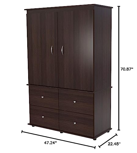 Inval-America-Wood-Armoire-AudioVideo-Combo-Espresso-wengue