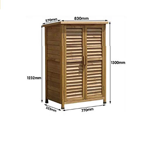 Garden Outdoor Wooden Waterproof Locker Tool Balcony