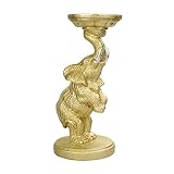 Elephant Pillar Candle Holder Gold Elephant Trunks Up Design Candle Holder Fengshui Status Home Deco