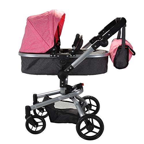 Puppenwagen Classic Angel 2in1 (Lachsrosa - Grau) Cover