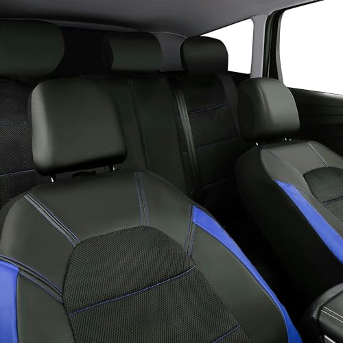 Housse de siège voiture universelle FROON bicolore noir bleu pour Skoda