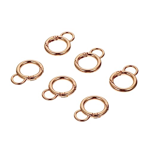 OSALADI DIY Snap Clips for Bags 6pcs Small Aluminum Snap Hook Carabiner Clips Jewelry Pendants
