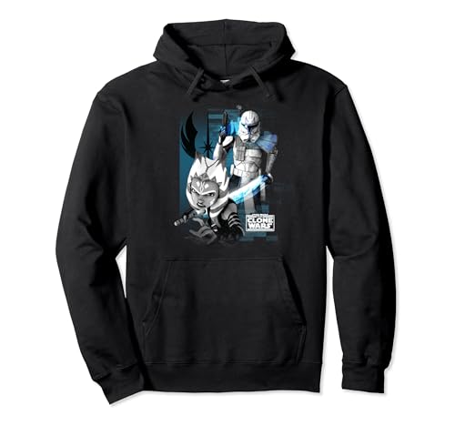Sweat Star Wars Ahsoka & Rex Clone Wars à capuche imprimé pour fan de la saga