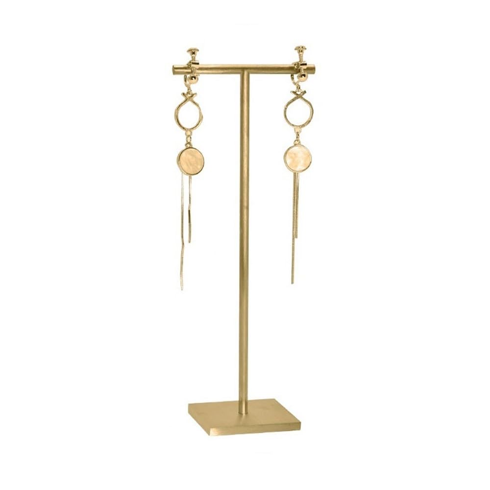 ZYYANSHOP Jewelry dummy display Metal Earrings Rack Display Titanium Brushed Jewelry Storage Hanging Window Racks(Large)