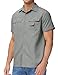 TACVASEN Men's Long Sleeve Tactical Shirts with Pocket Dry Fit Cooling Button Up Safari Sun Shirts for Work Hiking Gray, M