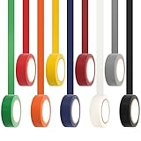 SHEYONGBY 9 Pack Colors Electrical Tape 30 Feet, Voltage Level 600V Dustproof, Adhesive for General Home Vehicle Auto Car Power Circuit Wiring Multicolor